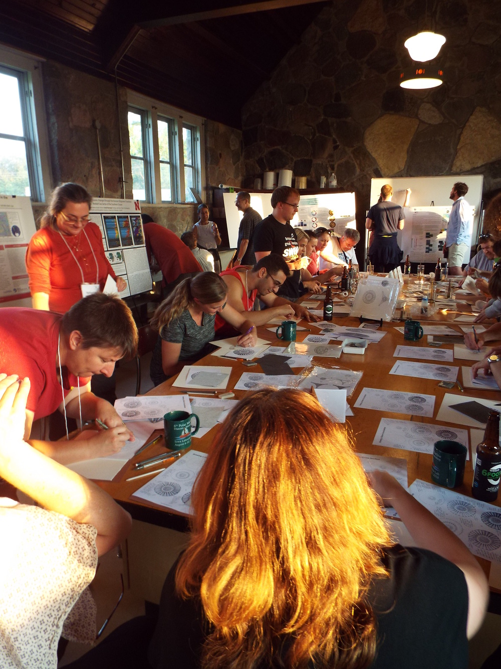 2018 Diatom illustration workshop with artist Claudia Stevens